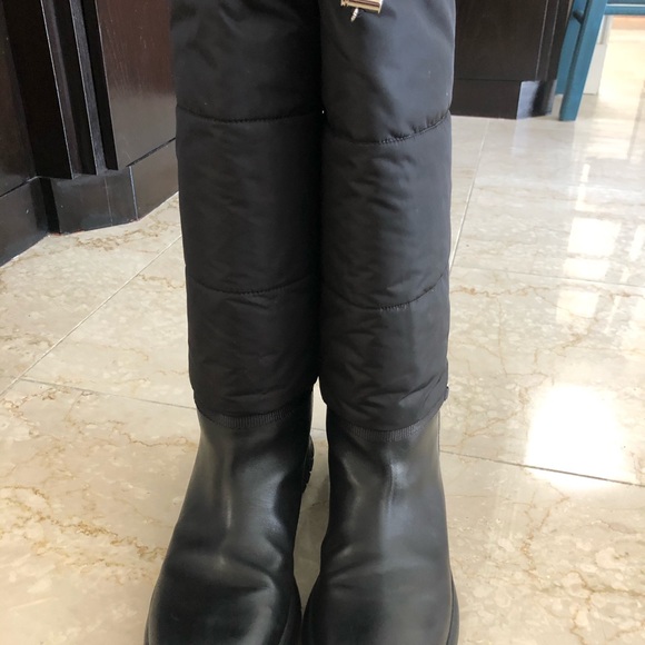 Prada Leather & Nylon Boots Blk SZ 9 1/2 - Picture 9 of 13